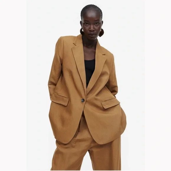 h & m • linen blazer - Picture 2 of 6